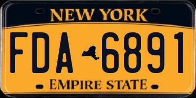 NY license plate FDA6891