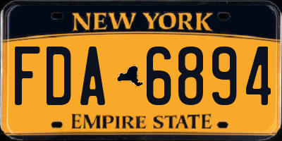 NY license plate FDA6894