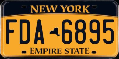 NY license plate FDA6895
