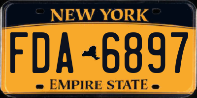 NY license plate FDA6897
