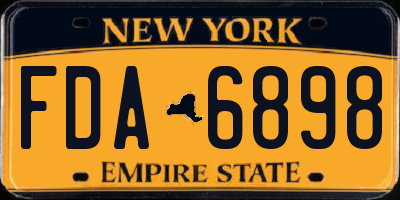 NY license plate FDA6898
