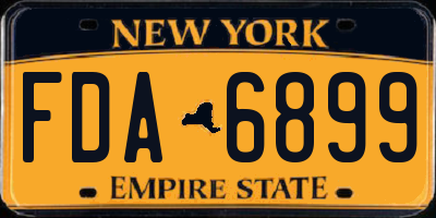 NY license plate FDA6899