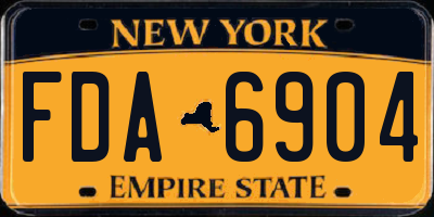 NY license plate FDA6904