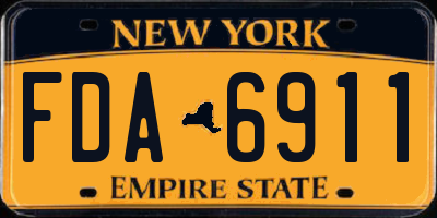NY license plate FDA6911