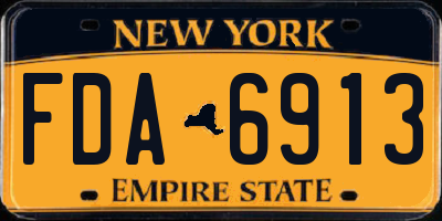 NY license plate FDA6913