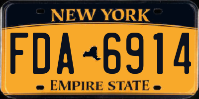 NY license plate FDA6914