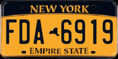 NY license plate FDA6919