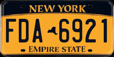 NY license plate FDA6921