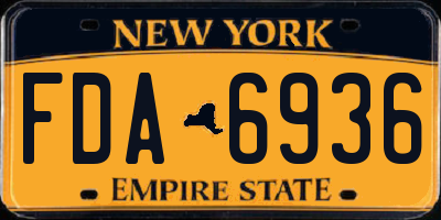 NY license plate FDA6936
