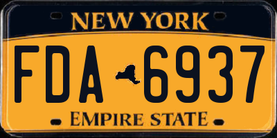 NY license plate FDA6937