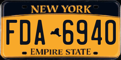 NY license plate FDA6940
