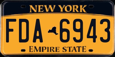 NY license plate FDA6943