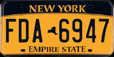 NY license plate FDA6947