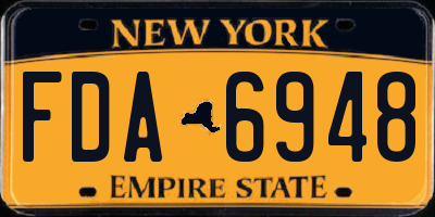 NY license plate FDA6948