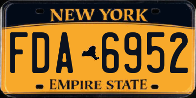 NY license plate FDA6952