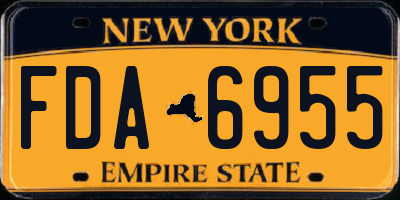 NY license plate FDA6955