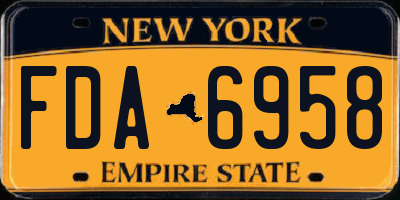 NY license plate FDA6958