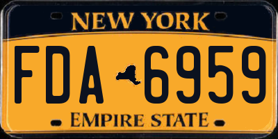 NY license plate FDA6959