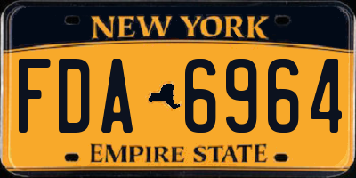 NY license plate FDA6964