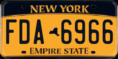 NY license plate FDA6966