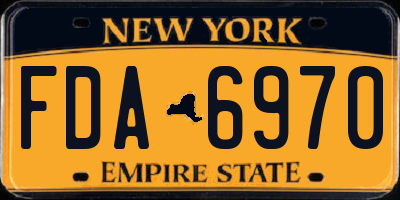 NY license plate FDA6970
