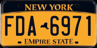 NY license plate FDA6971