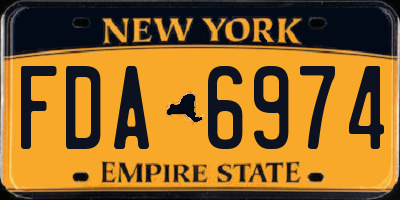 NY license plate FDA6974
