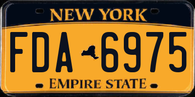 NY license plate FDA6975