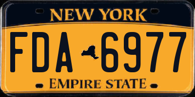 NY license plate FDA6977