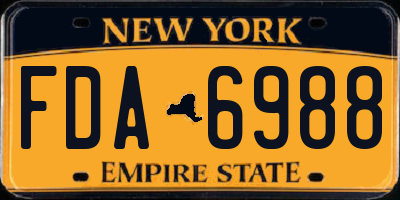 NY license plate FDA6988