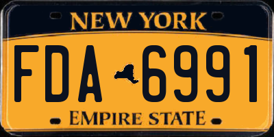NY license plate FDA6991
