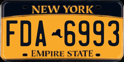 NY license plate FDA6993