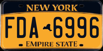 NY license plate FDA6996