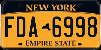 NY license plate FDA6998