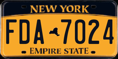 NY license plate FDA7024