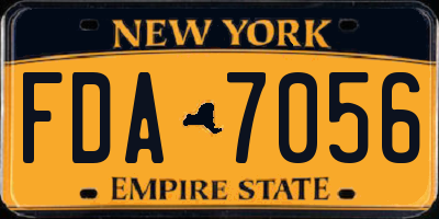 NY license plate FDA7056