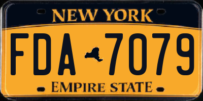 NY license plate FDA7079