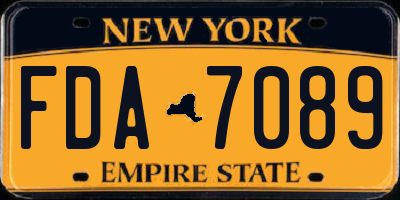 NY license plate FDA7089