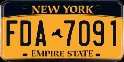 NY license plate FDA7091