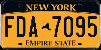 NY license plate FDA7095