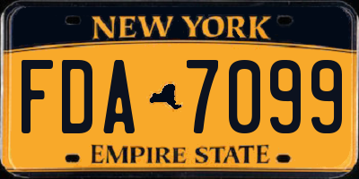 NY license plate FDA7099