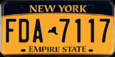 NY license plate FDA7117