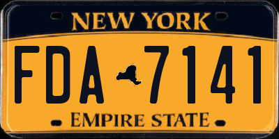 NY license plate FDA7141