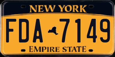 NY license plate FDA7149
