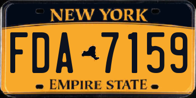 NY license plate FDA7159