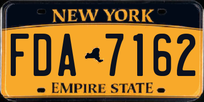 NY license plate FDA7162