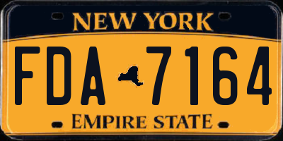 NY license plate FDA7164