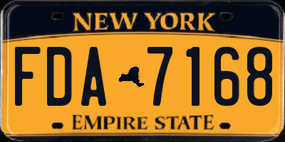 NY license plate FDA7168