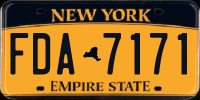 NY license plate FDA7171