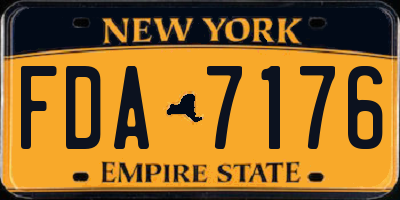 NY license plate FDA7176